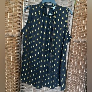 Shannon Ford New York Sleeveless Blouse Top w Neck Tie Detail